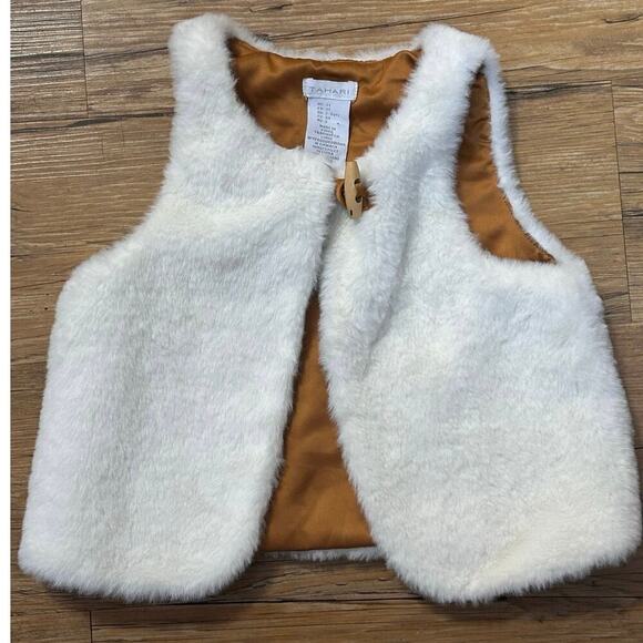 Tahari Girl's- Faux Fur Vest -3T - Picture 2 of 4